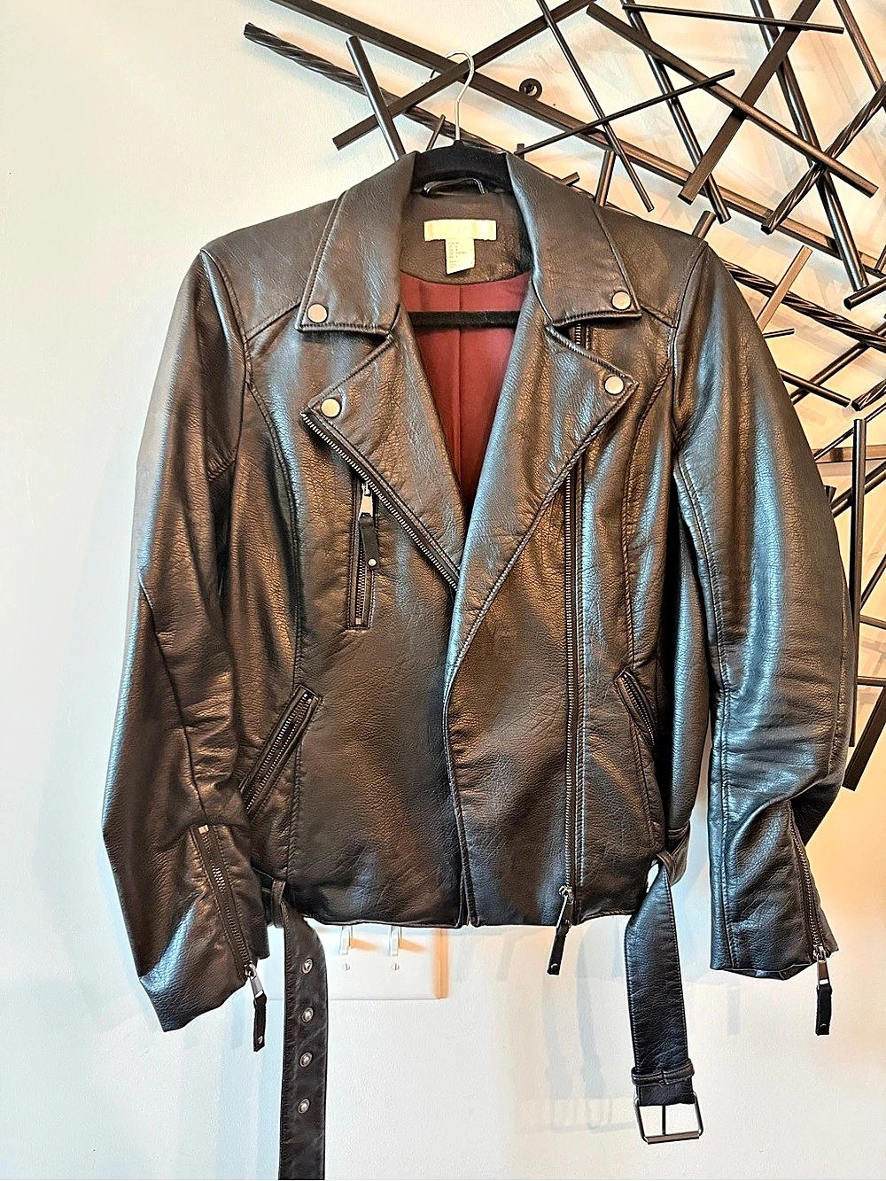 H&M Faux Leather Biker Jacket